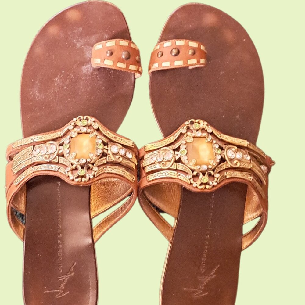 Beautiful Giuseppe Zanotti Jeweled Sandals size 40